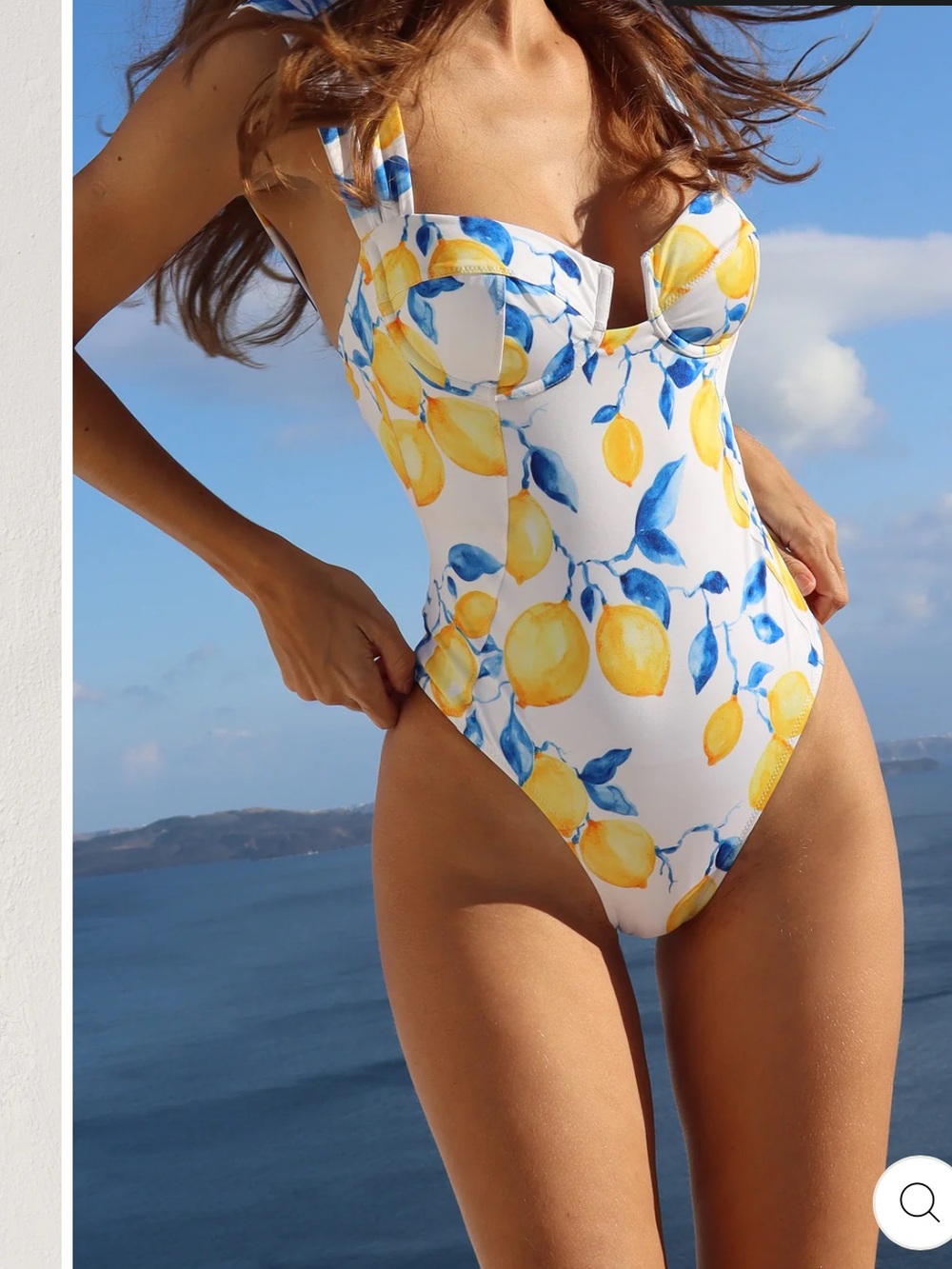 Alexandra Miro Laura Lemon-Print One-Piece Swimsuit XS NEW$345